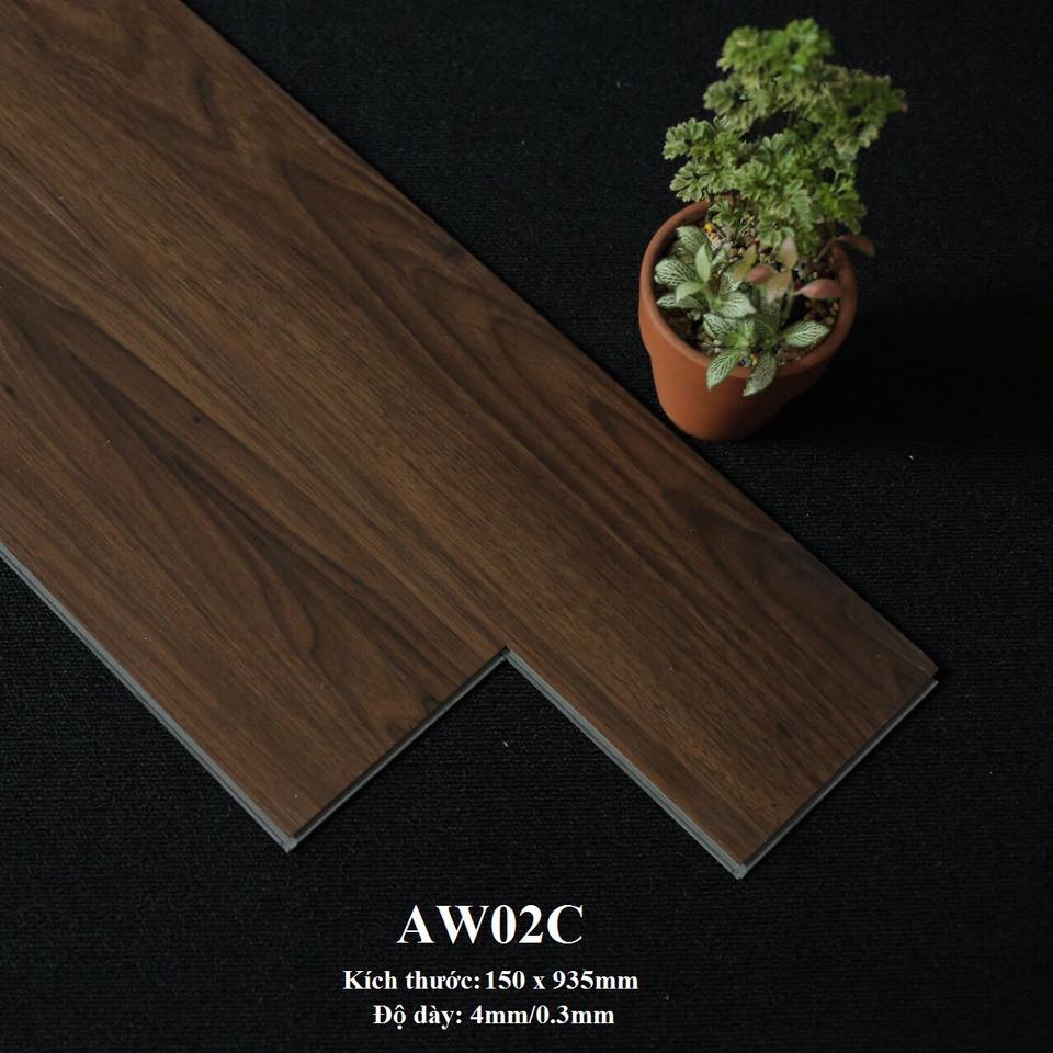 Sàn nhựa  hèm khóa vân gỗ AW02C